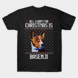 All I Want for Christmas is Basenji - Christmas Gift for Dog Lover T-Shirt